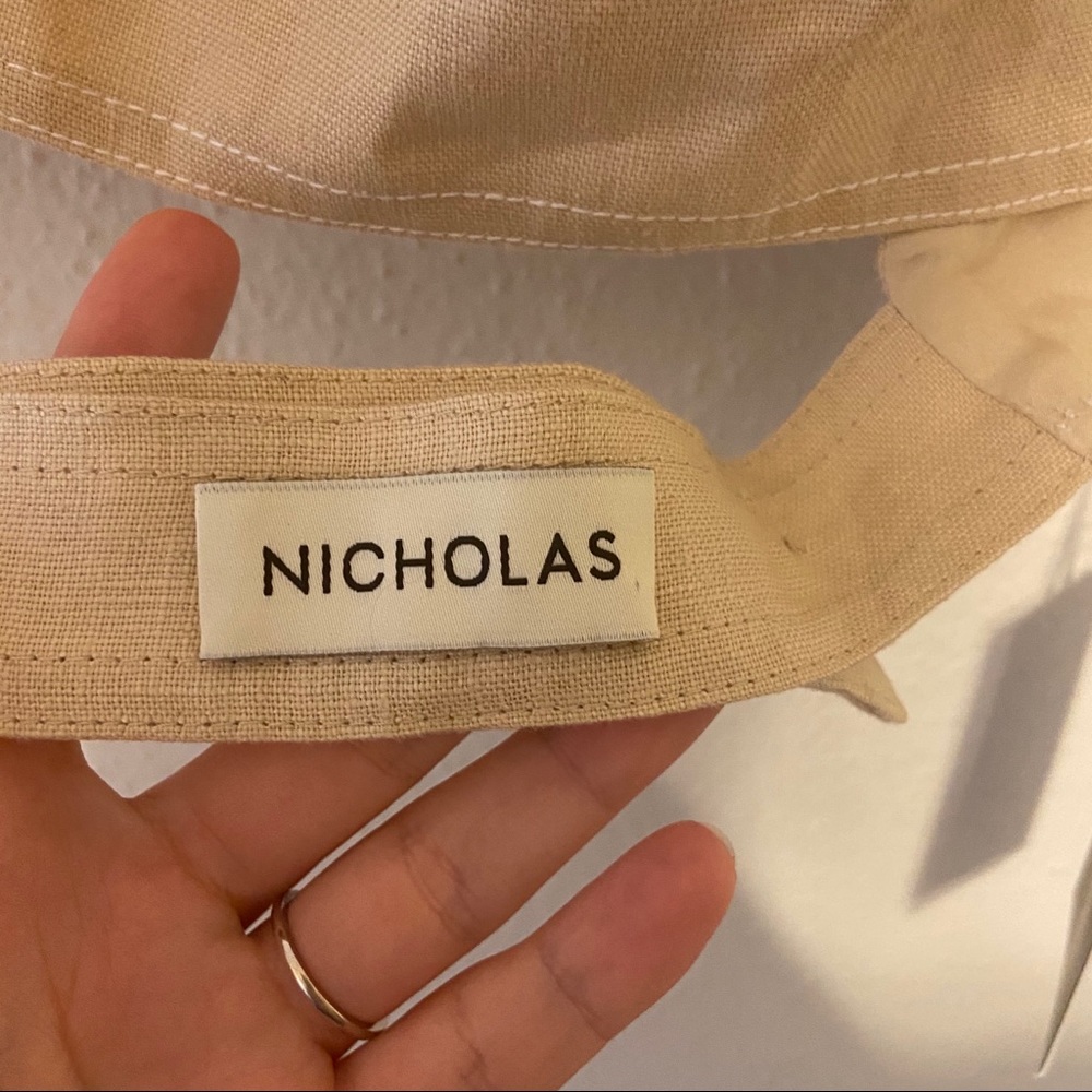Sold NICHOLAS NEW Linen Pinafore Open Back Tank - Picture 6 of 10